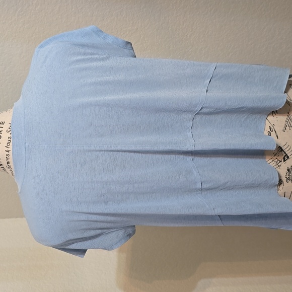 Free People Movement Blue Cropped Active Tee XS Flowy Layered Stretch NWOT - Picture 8 of 8